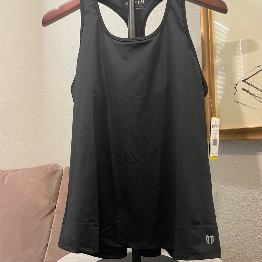 EleVen by Venus Williams Black Racerback Tank Top